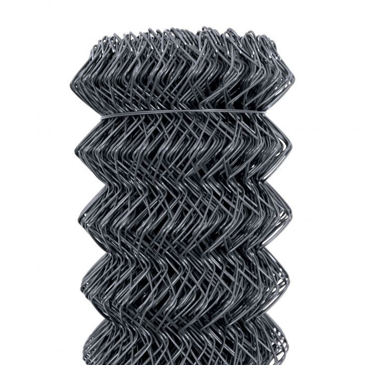 Chain Link fence IDEAL galvanized + PVC, COMPACT roll 200/55x55/15m - 1,65/2,5mm, antracit